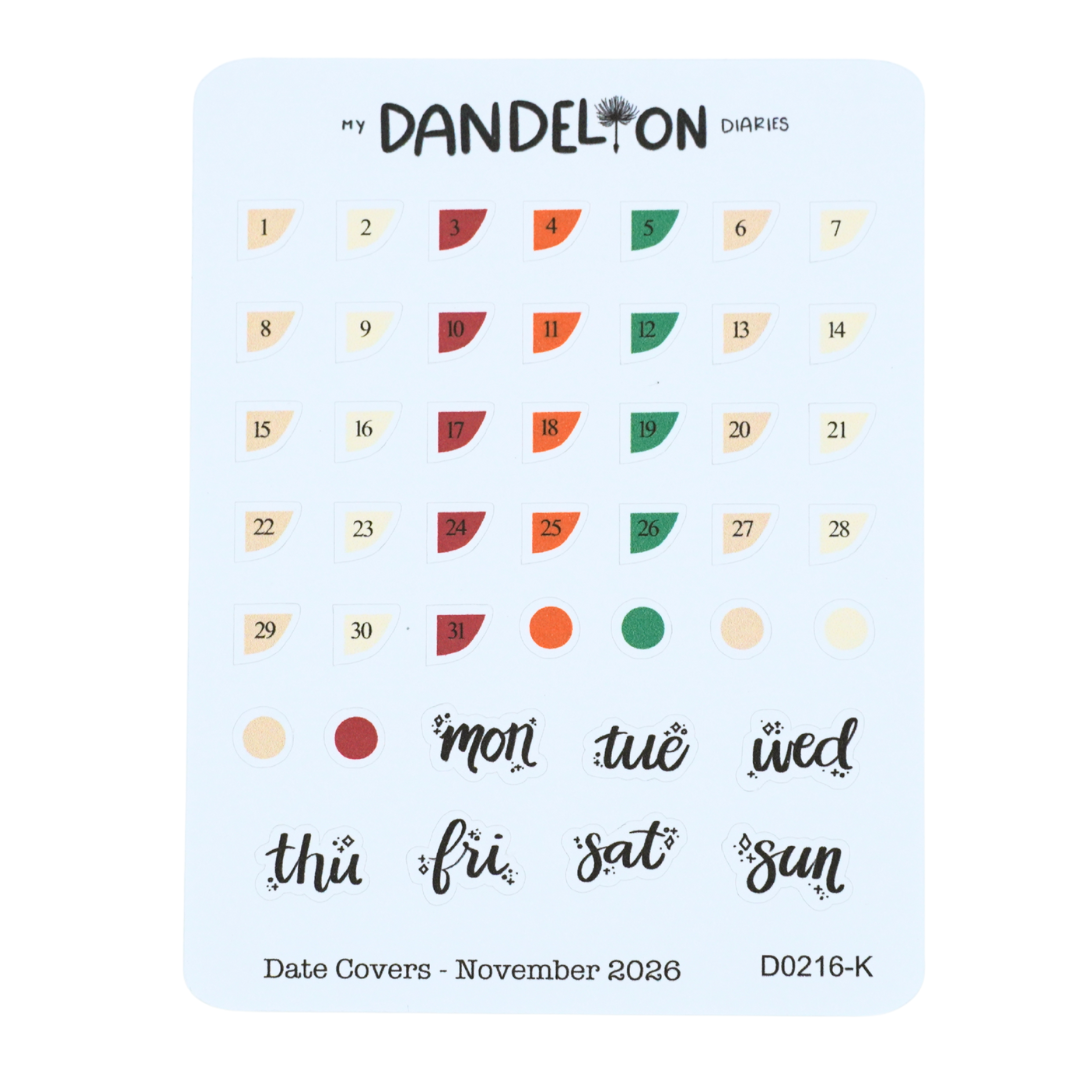Date Covers - 2026 Collection