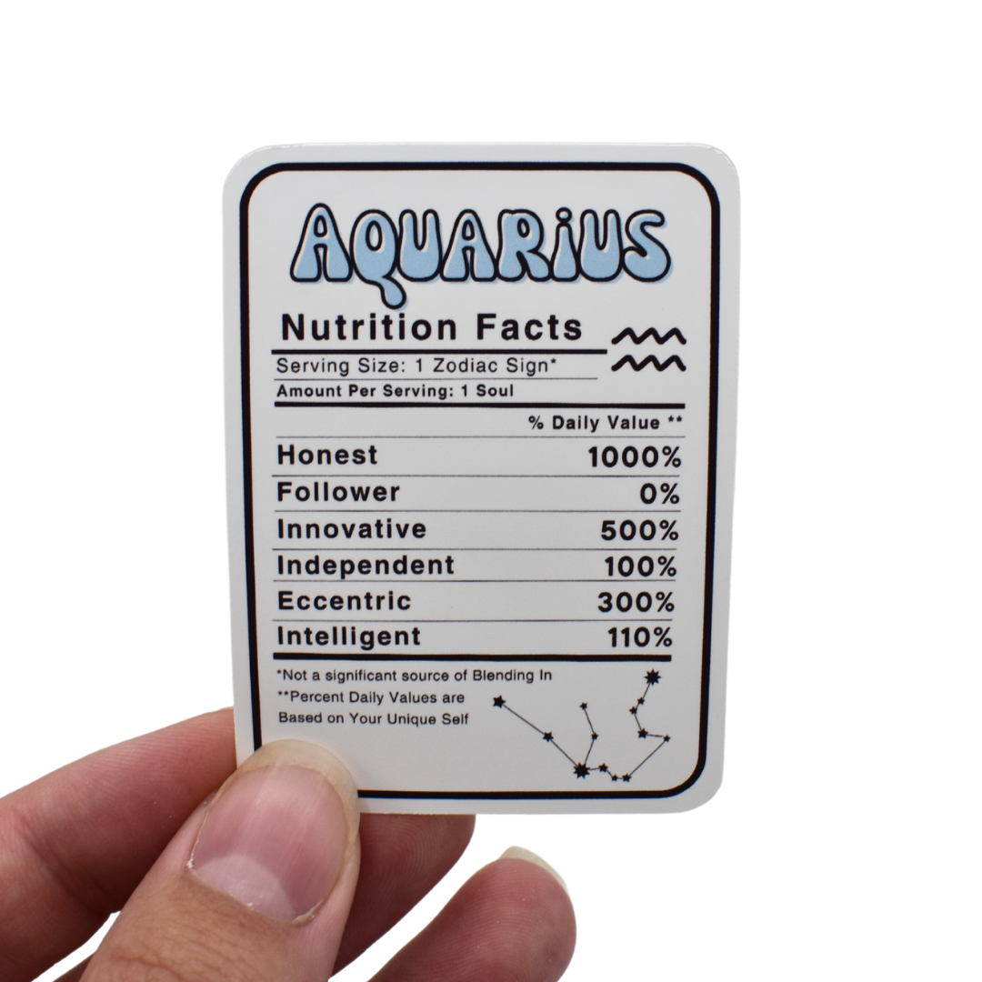 Zodiac Nutrition Label Die Cuts