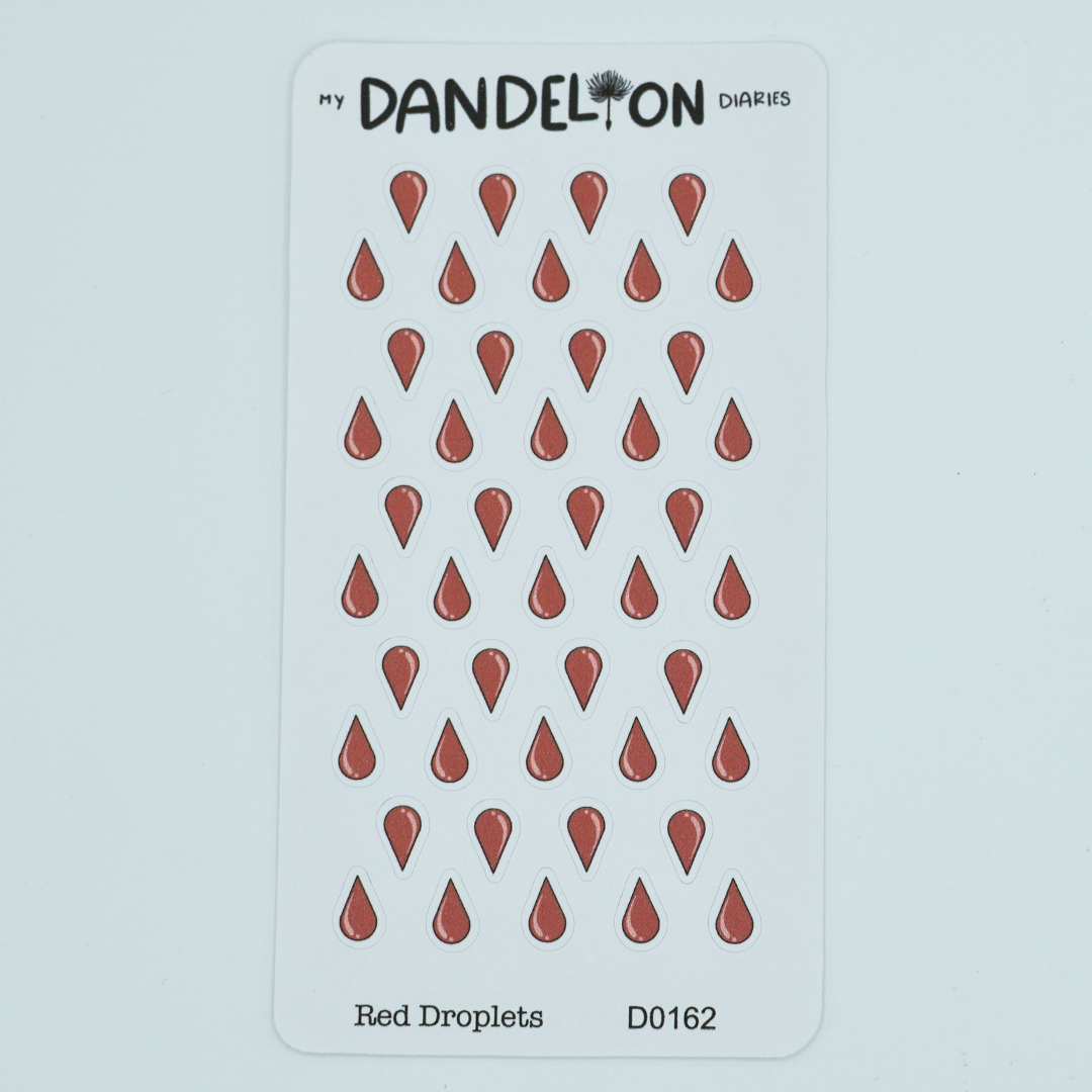 Red Droplet Icon Stickers