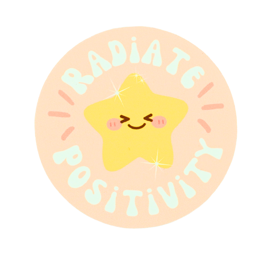 Radiate Positivity Die Cut Vinyl Sticker