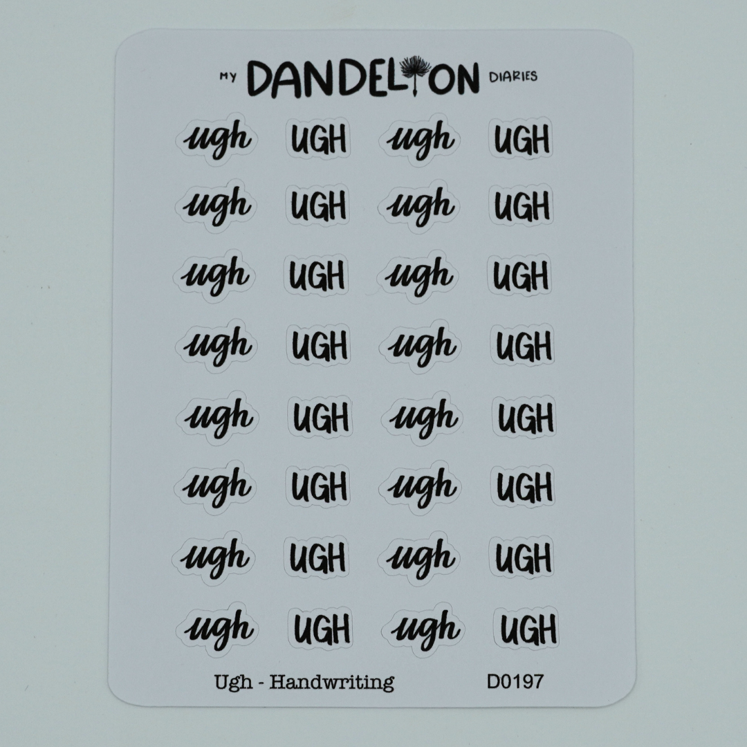 UGH - Handlettering
