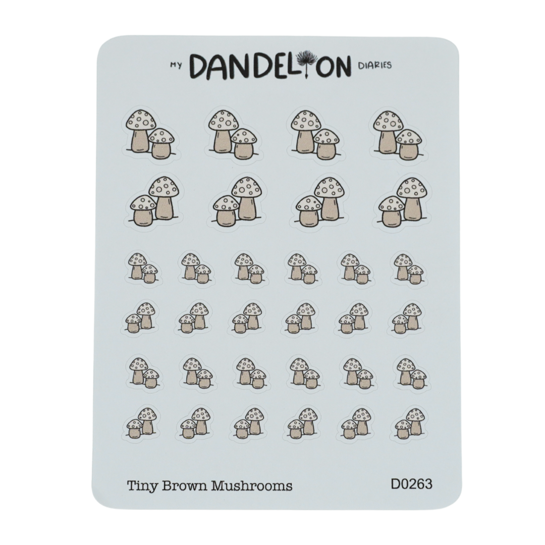 Tiny Brown Mushrooms