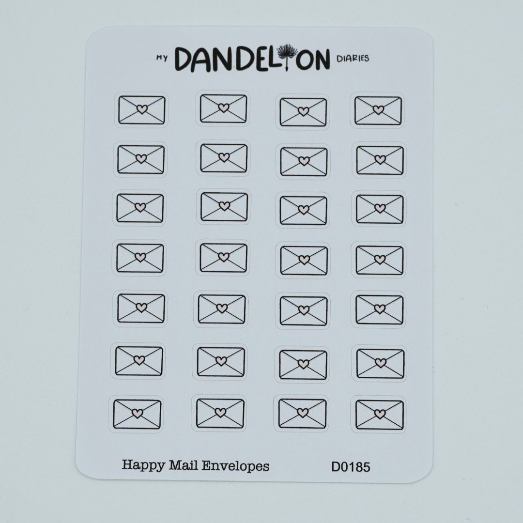 Happy Mail Envelopes Doodles