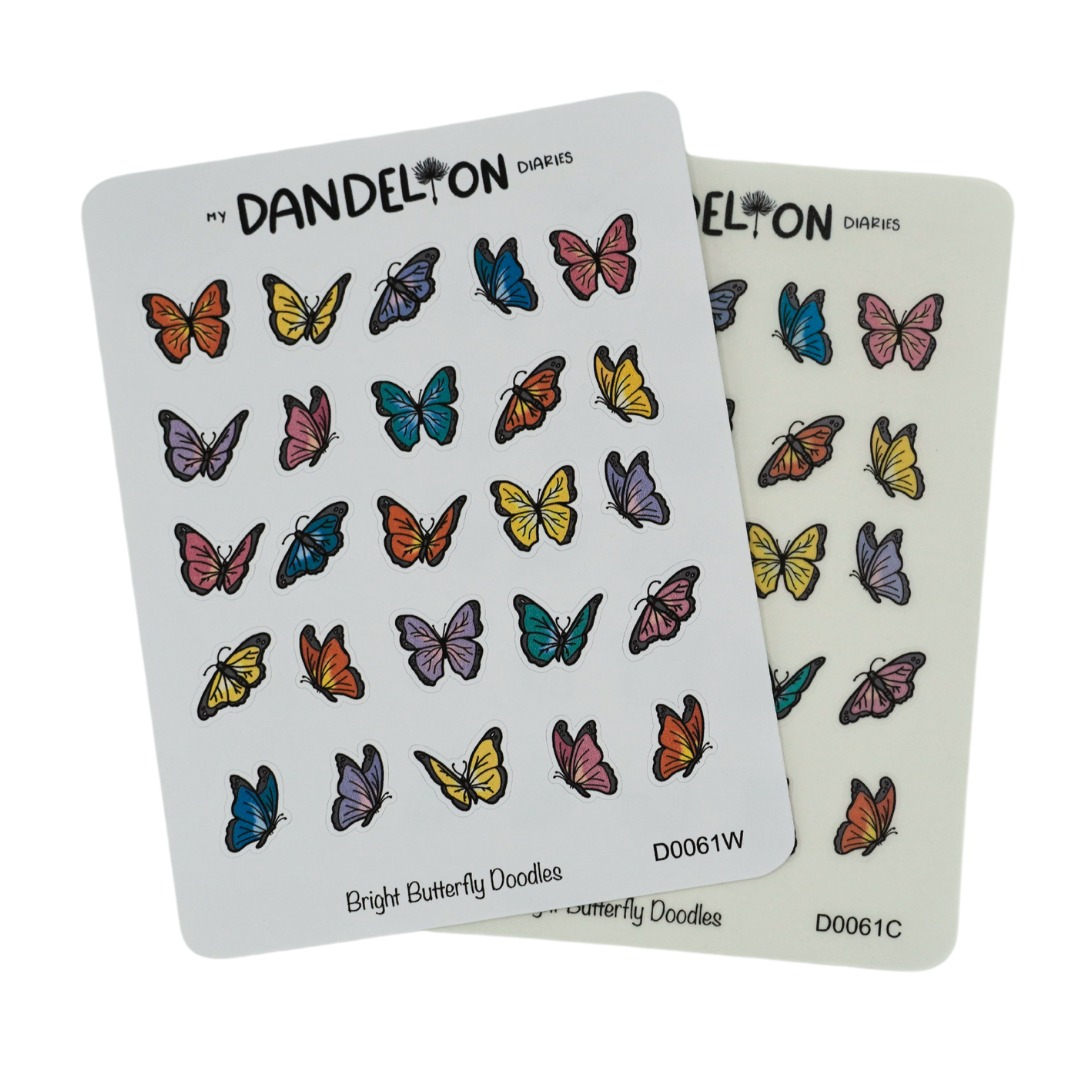Bright Butterfly Doodles