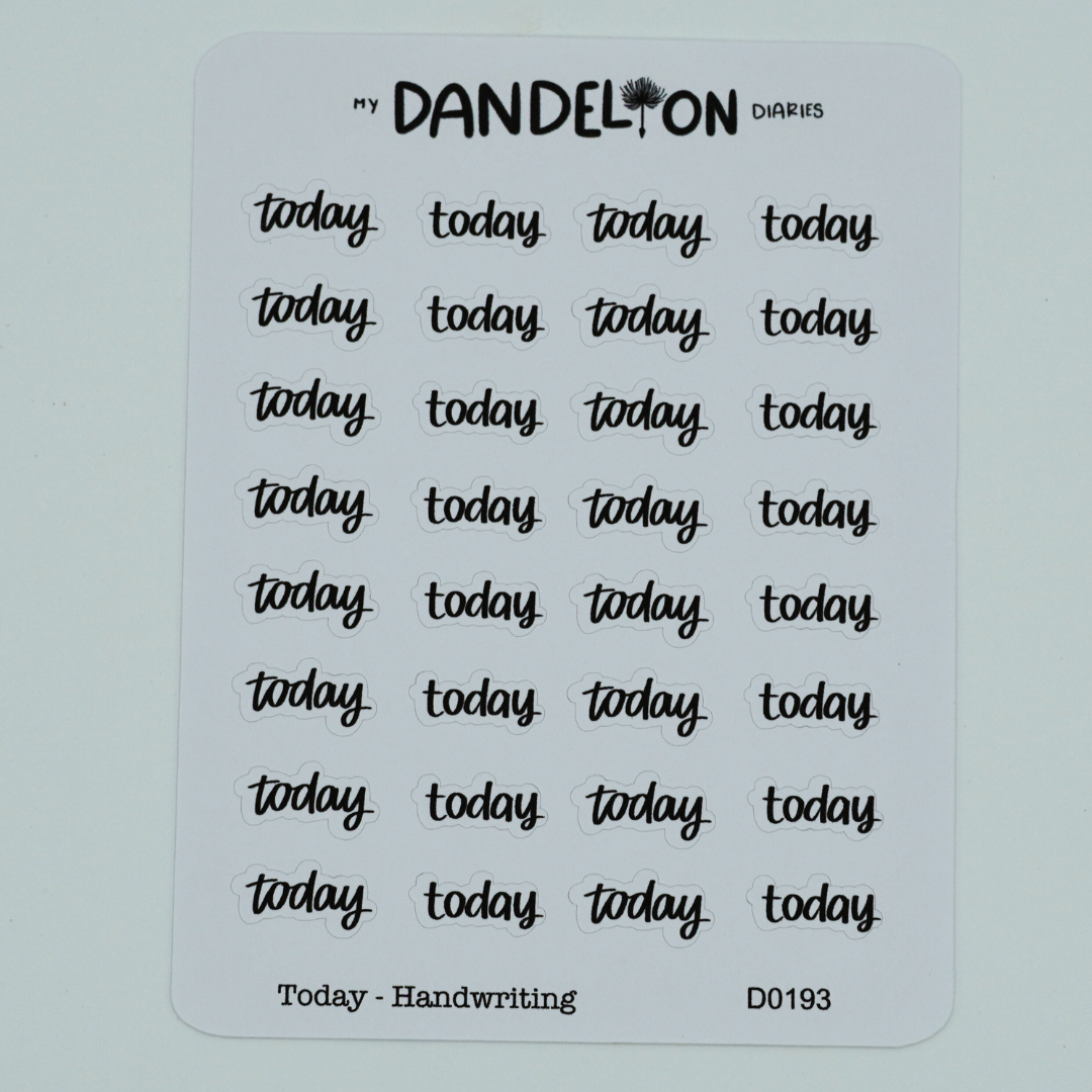 Today - Handlettering