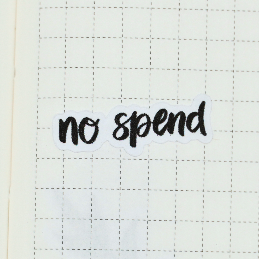 No Spend - Handlettering