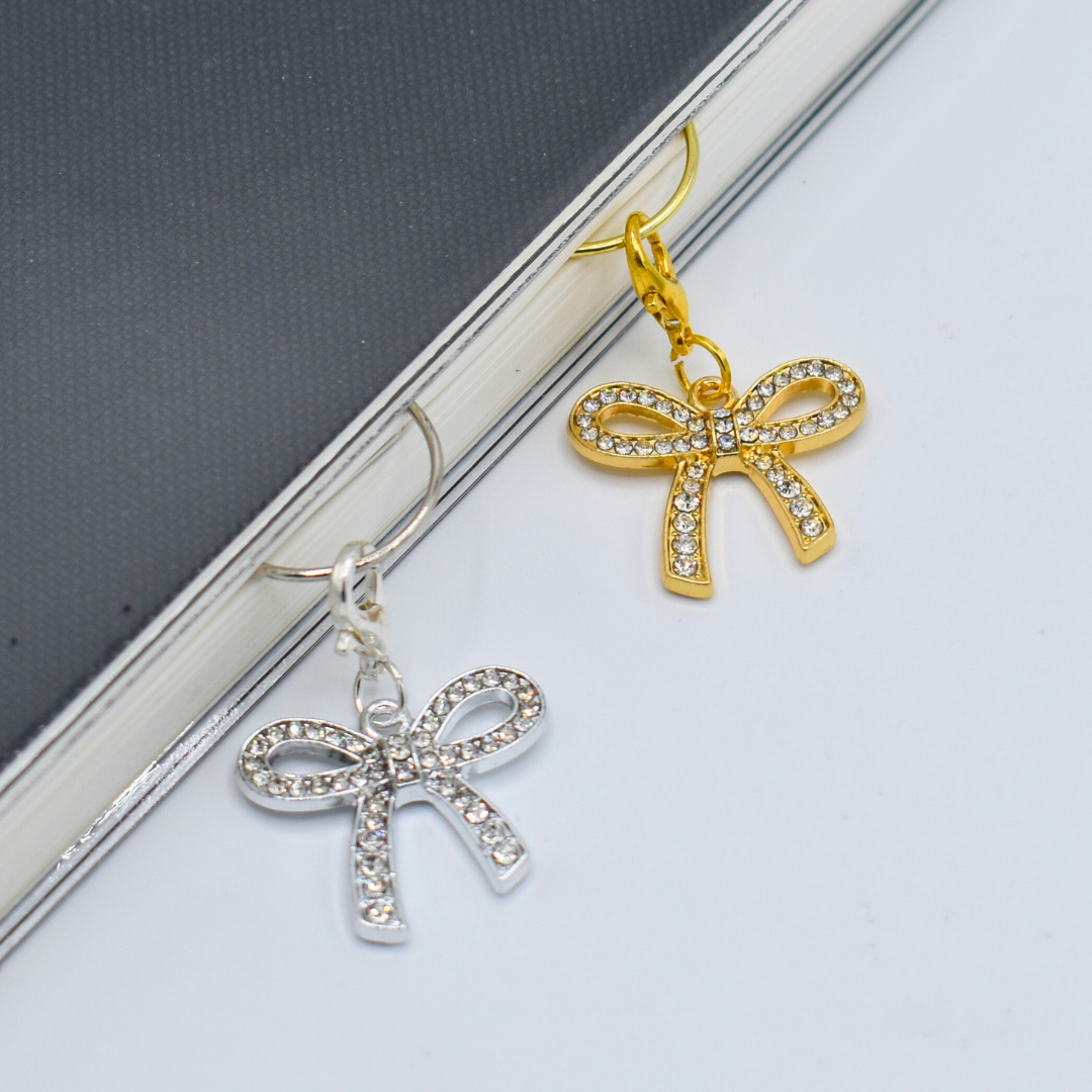 Blinged Bow Charmed Paperclip