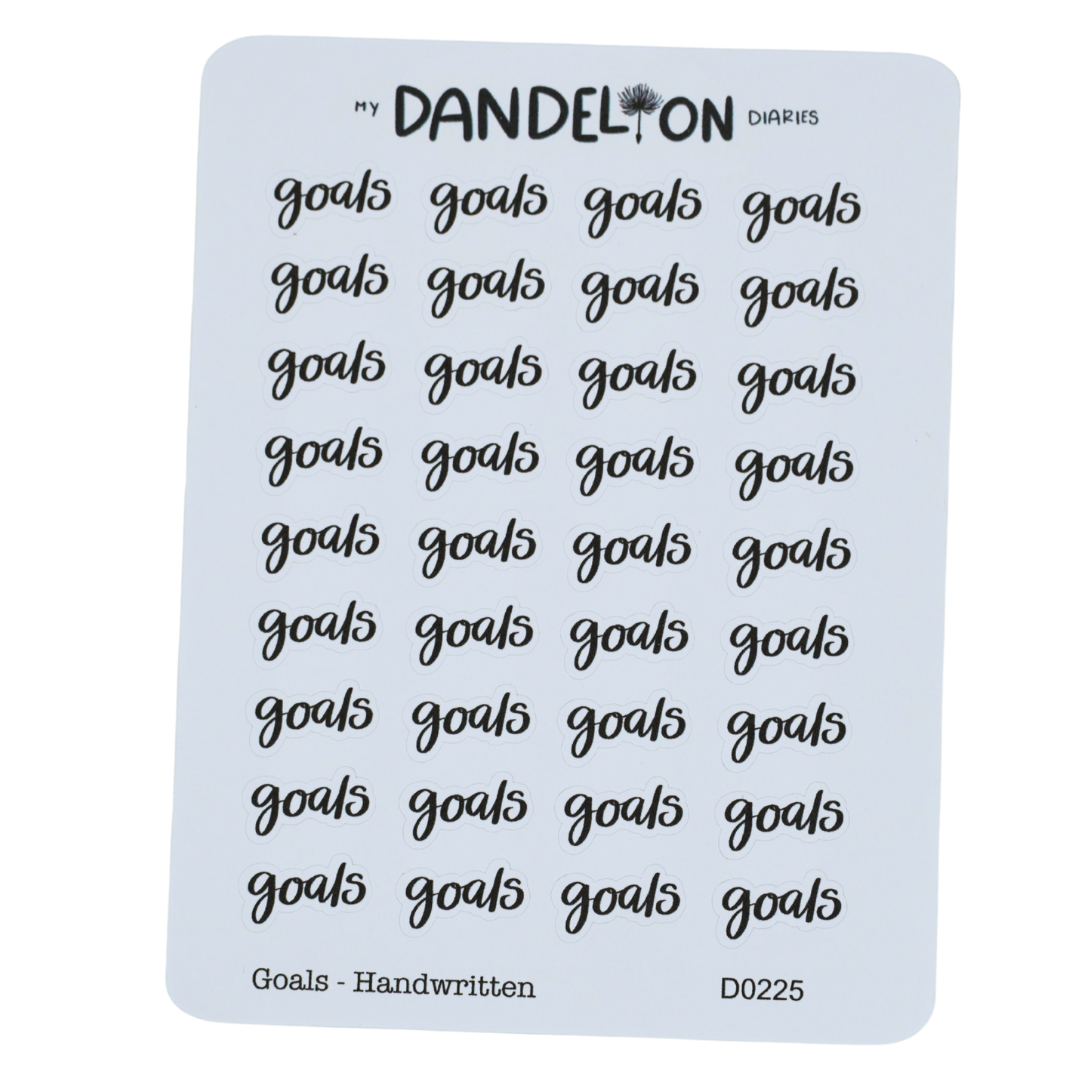 Goals - Handwritting