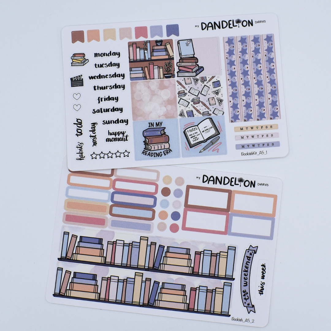 Bookish A5 Sticker Kit