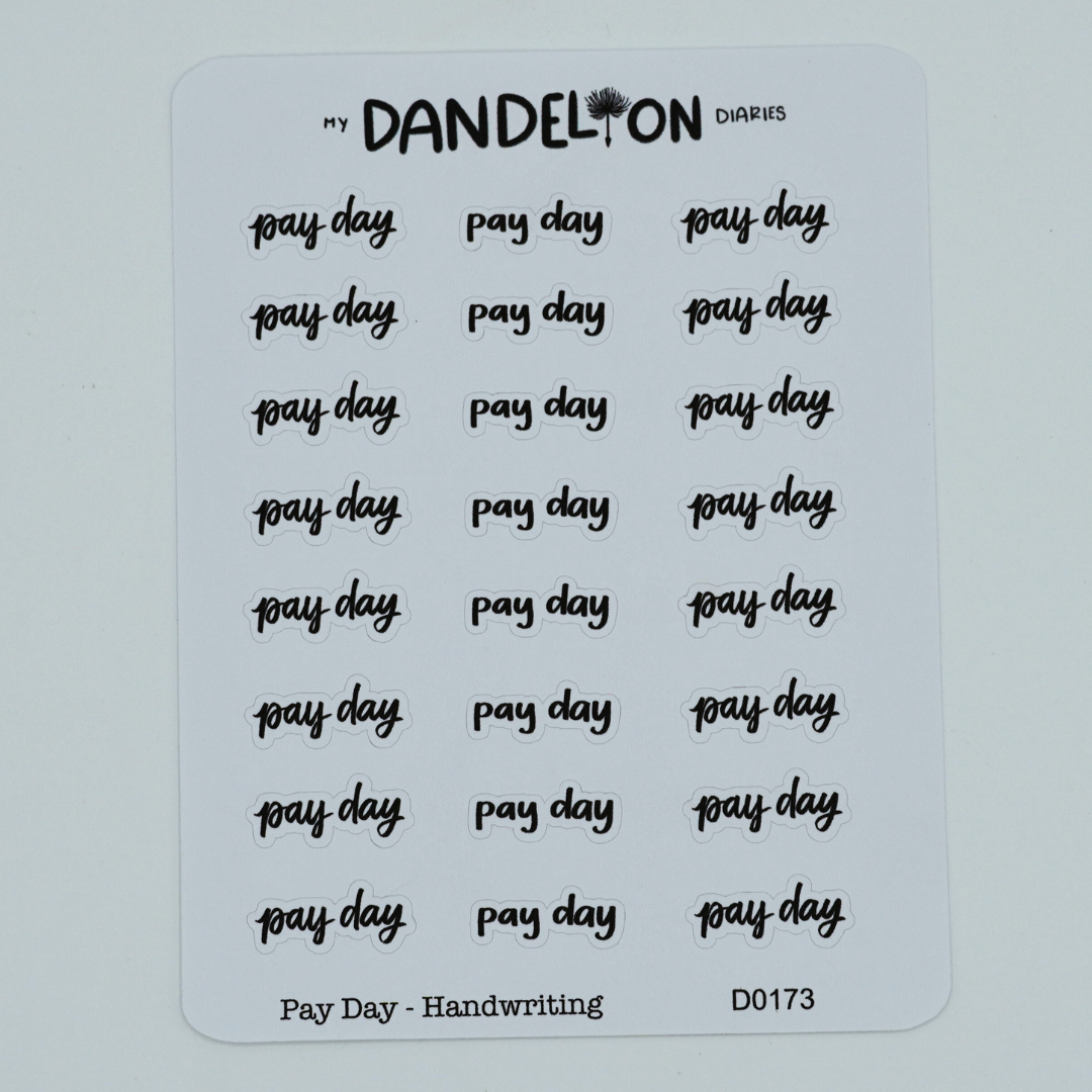 Pay Day - Handlettering