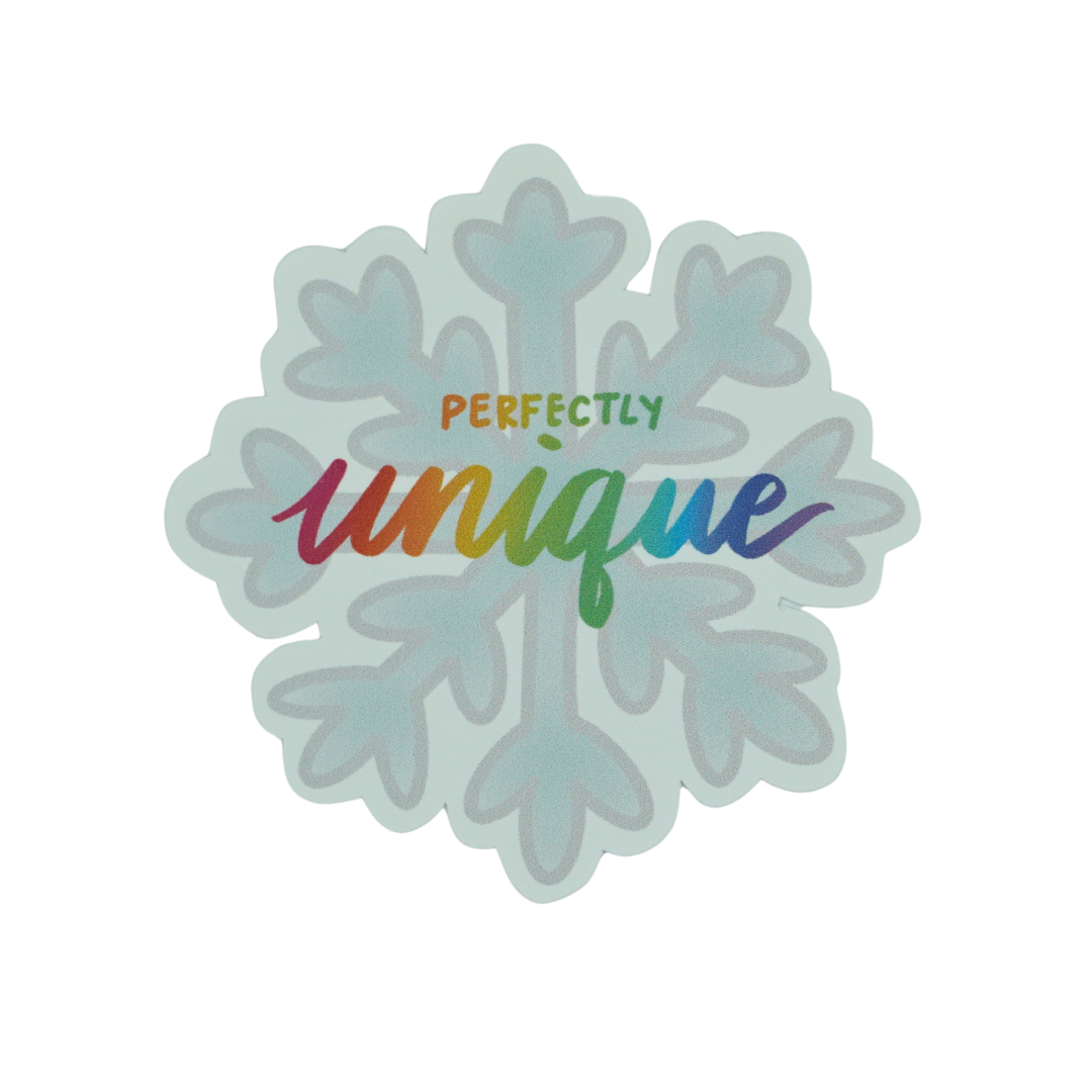 Perfectly Unique Snowflake Die Cut Vinyl Sticker