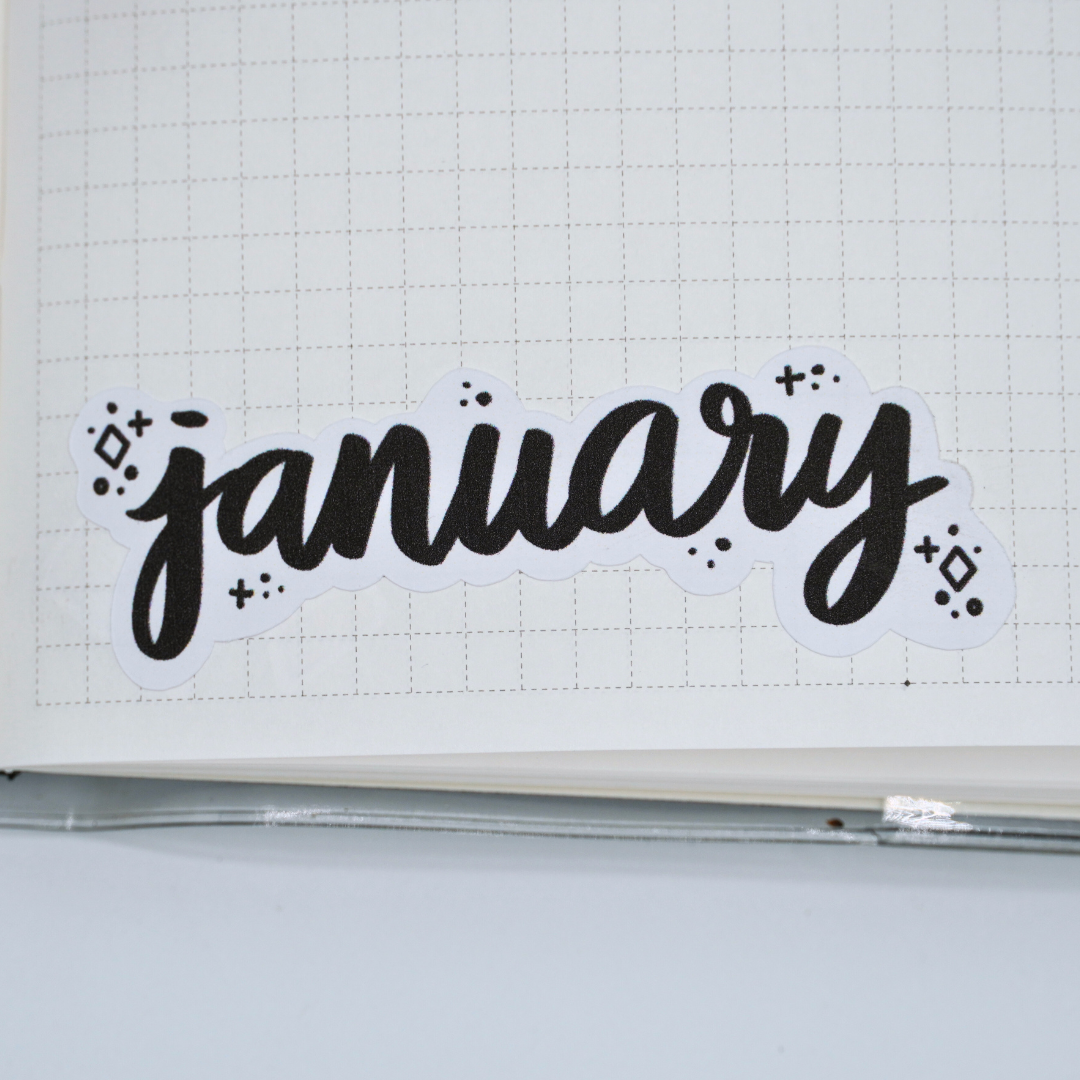 Sparkly Monthly Headers - Handlettering