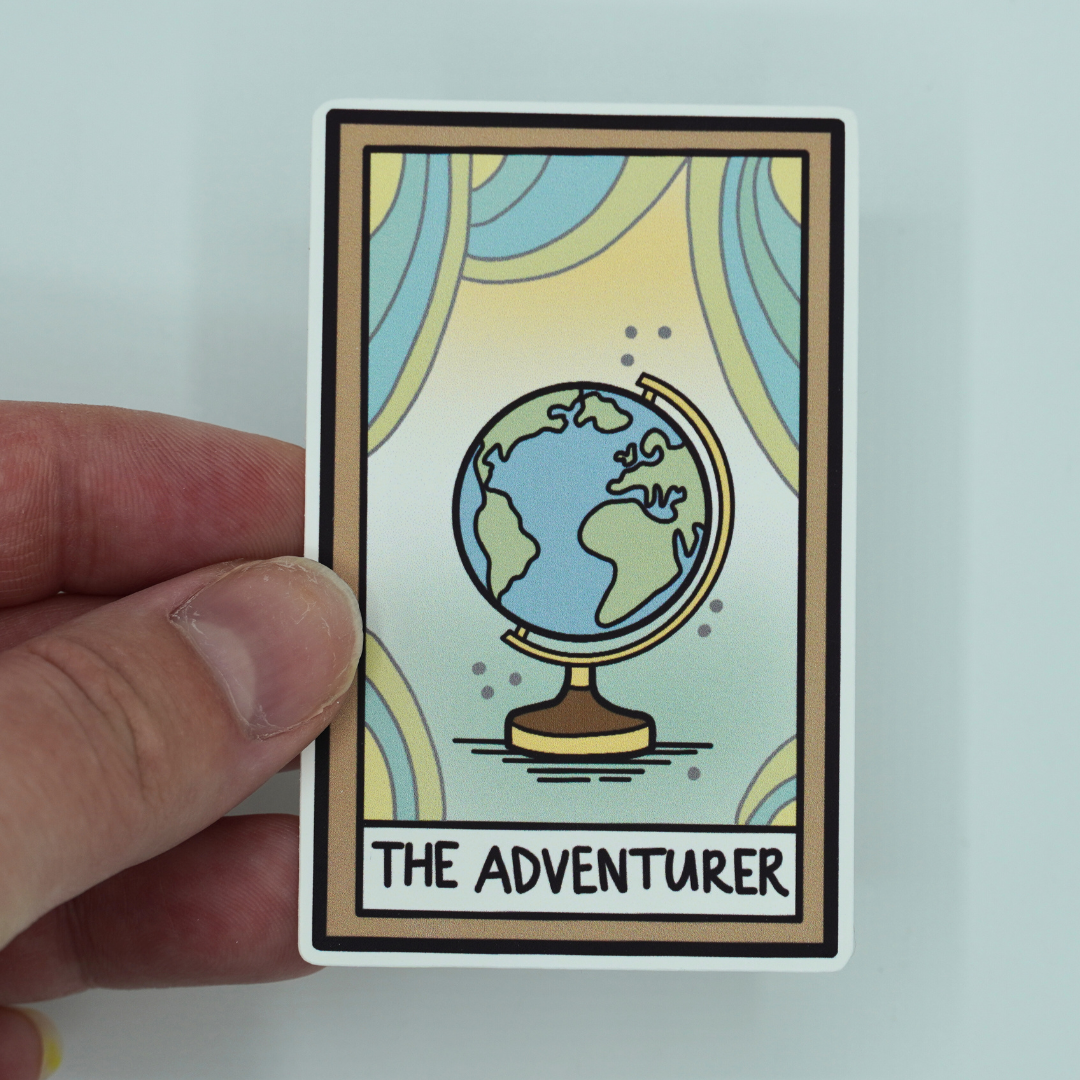 The Adventurer Tarot Card Die Cut Vinyl Sticker