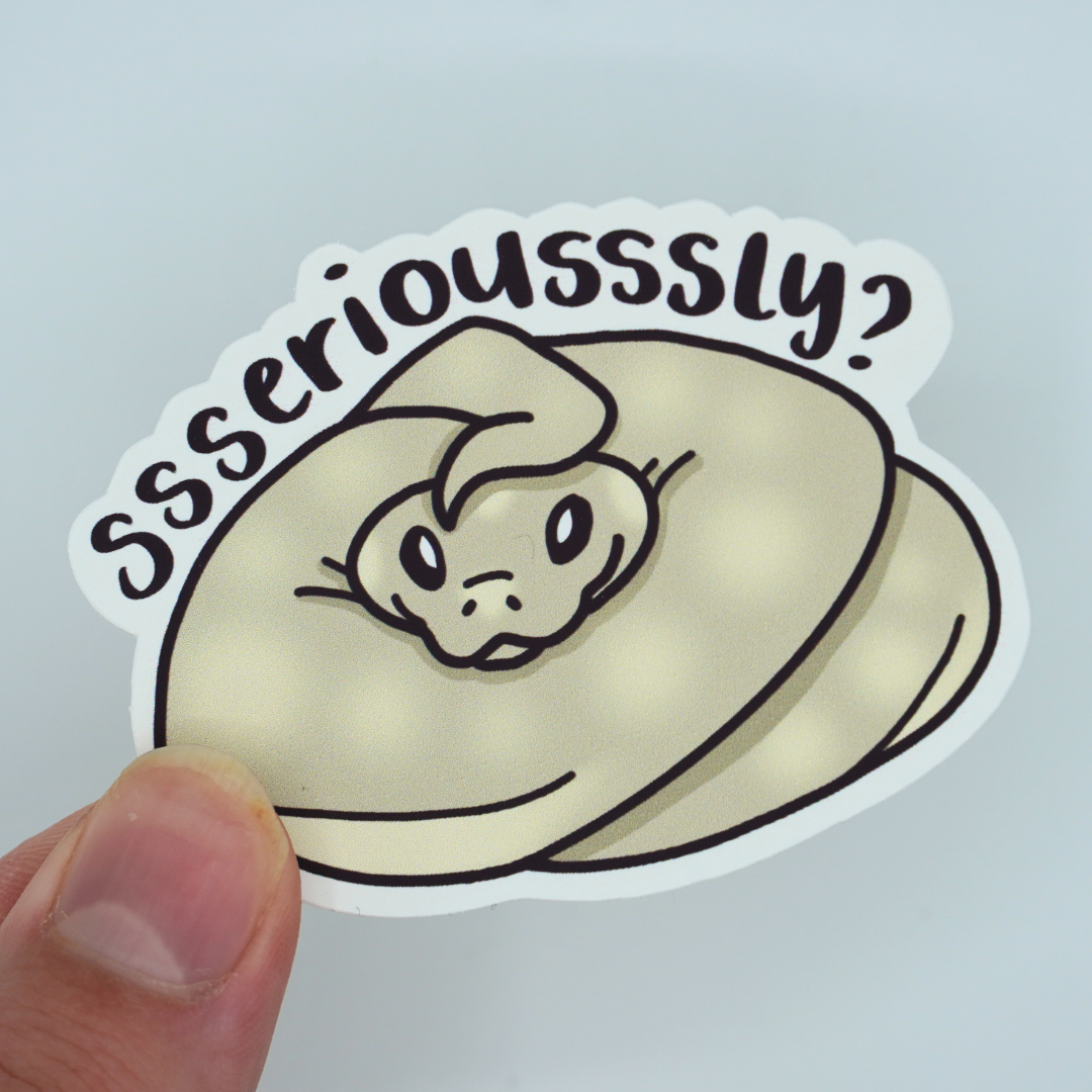 "Ssseriousssly" Snake Vinyl Die Cut
