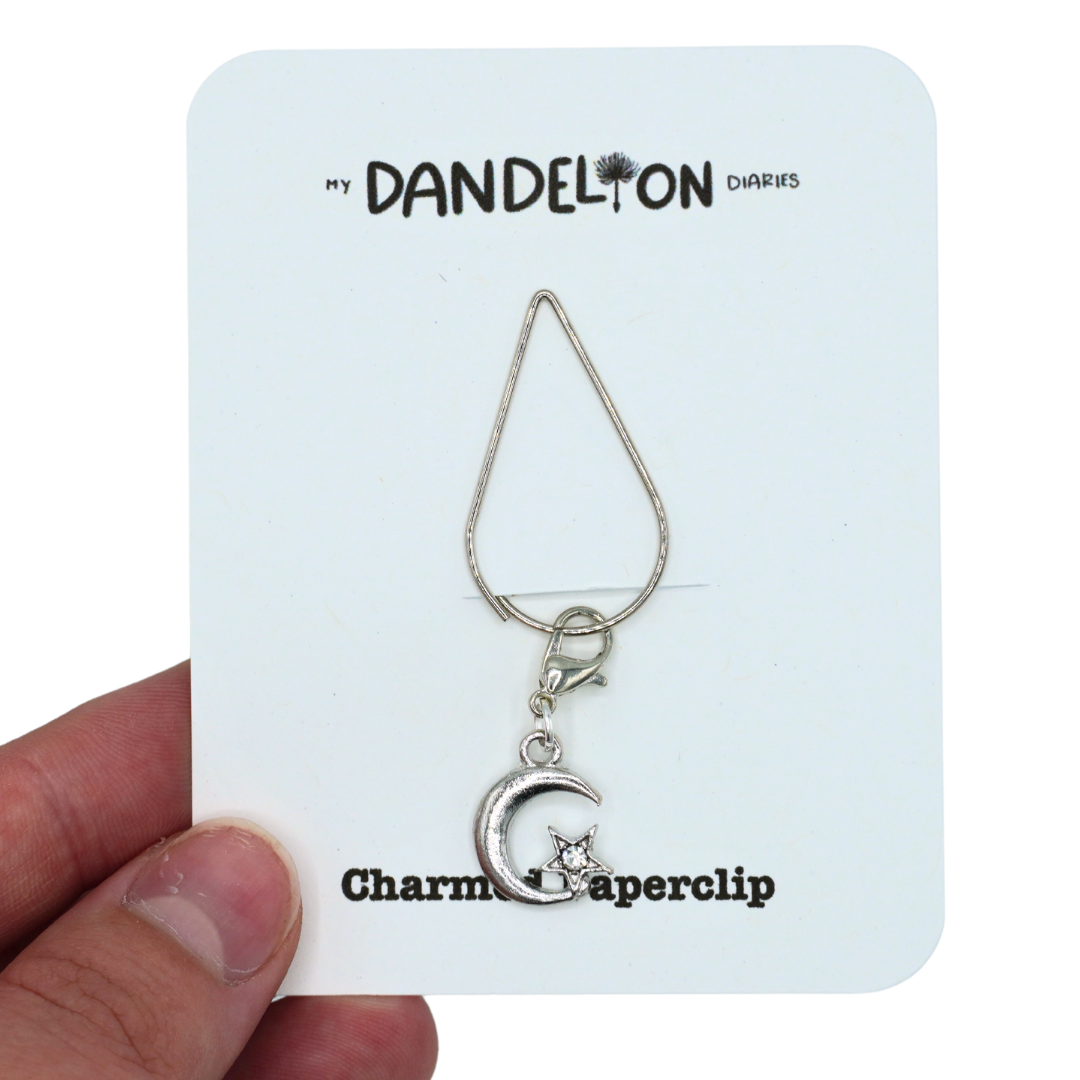 Crescent Moon Charmed Paperclip