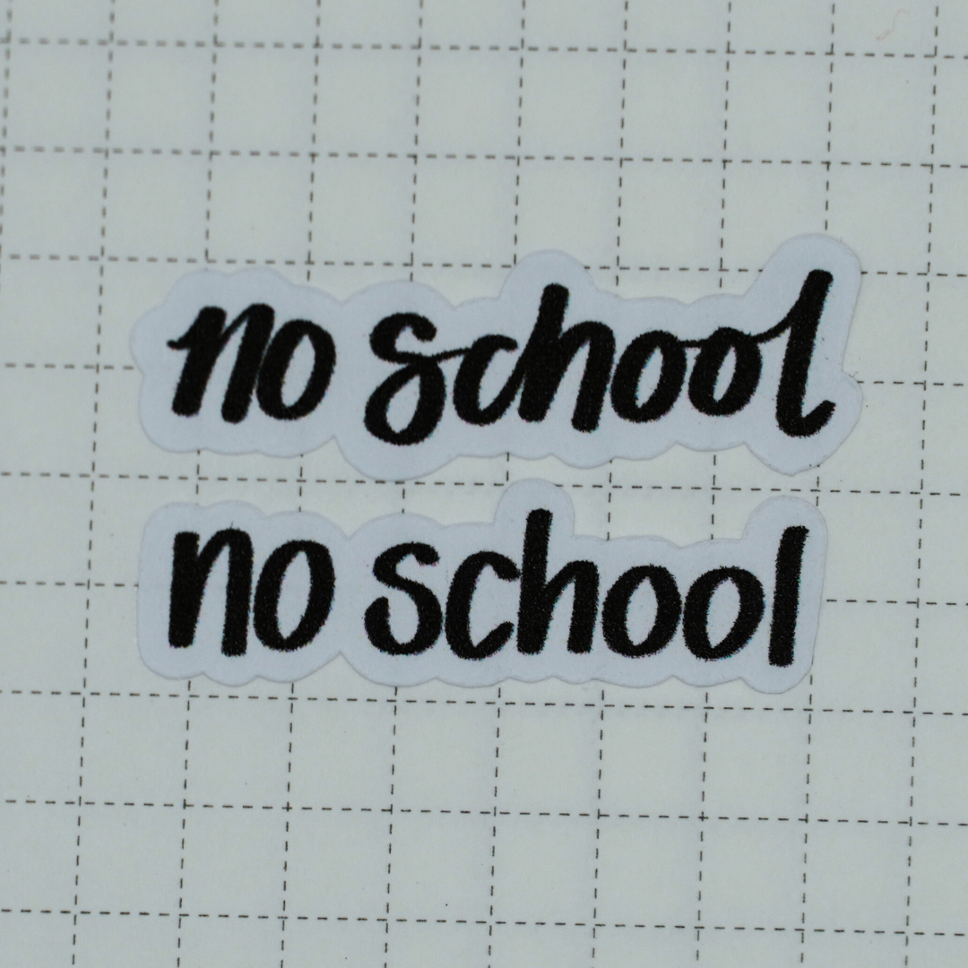 No School - Handlettering