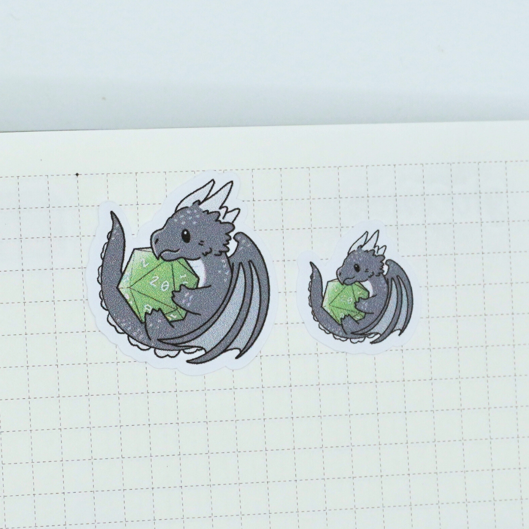 Dice Dragon Doodles Sticker Sheet
