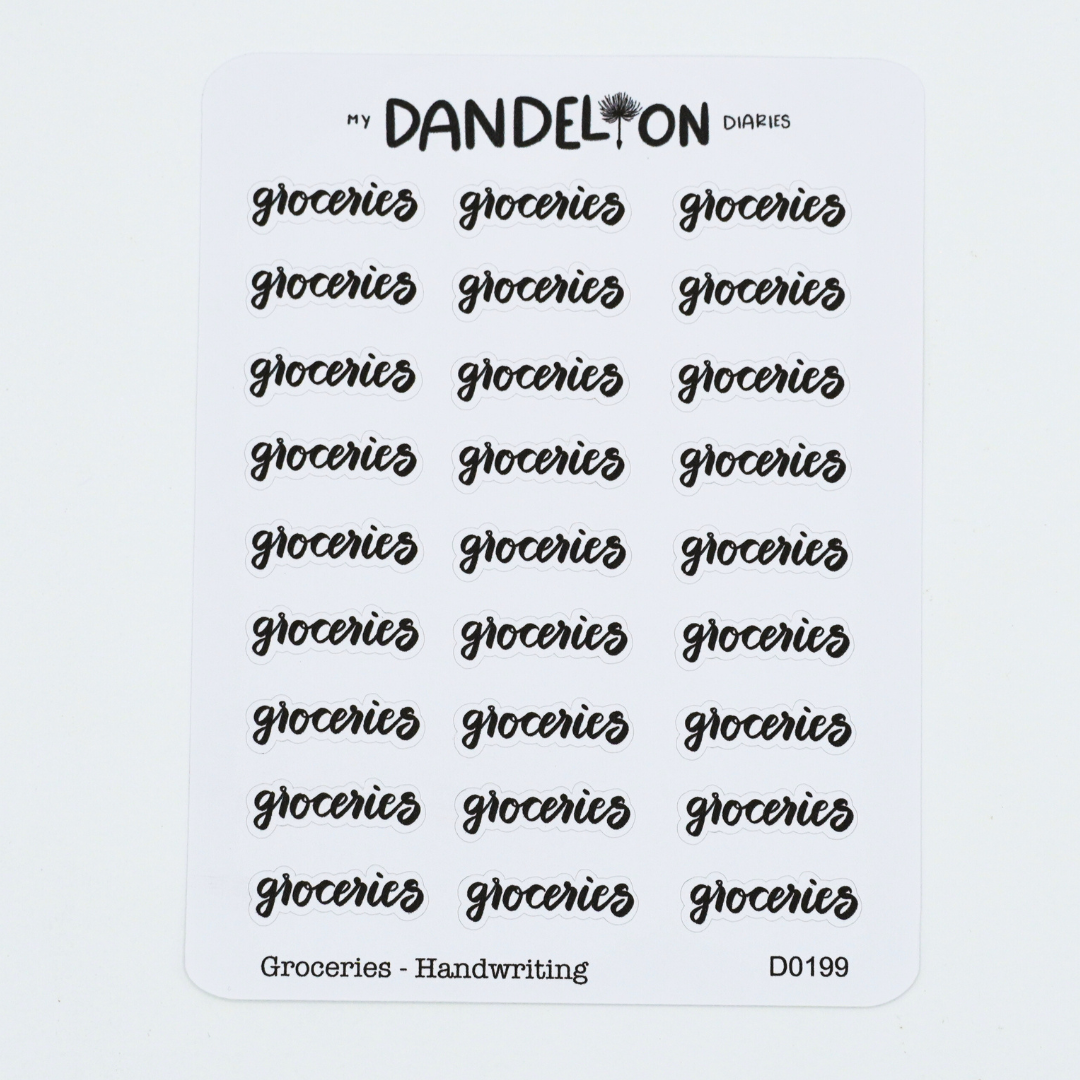 Groceries - Handlettering