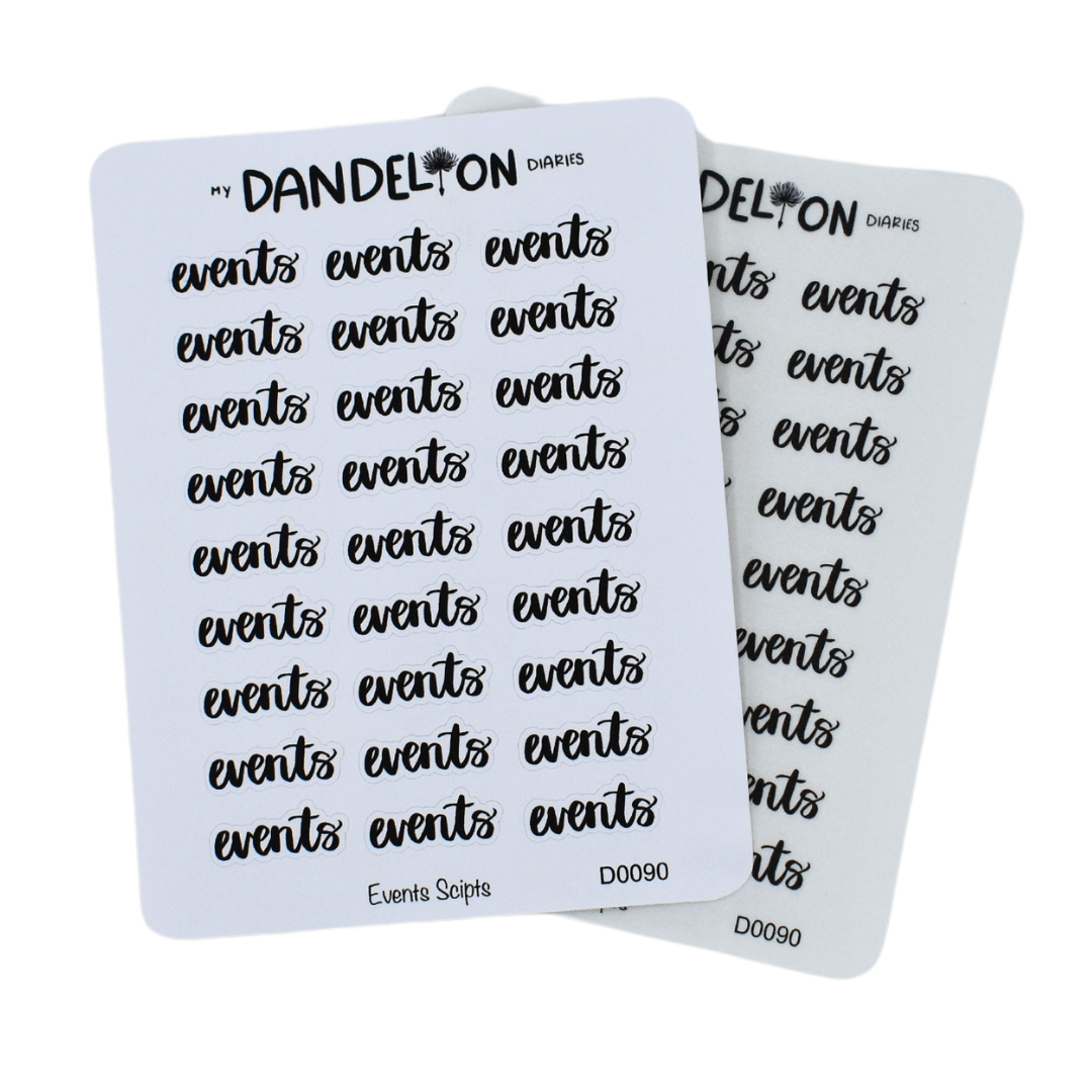 Events - Handlettering