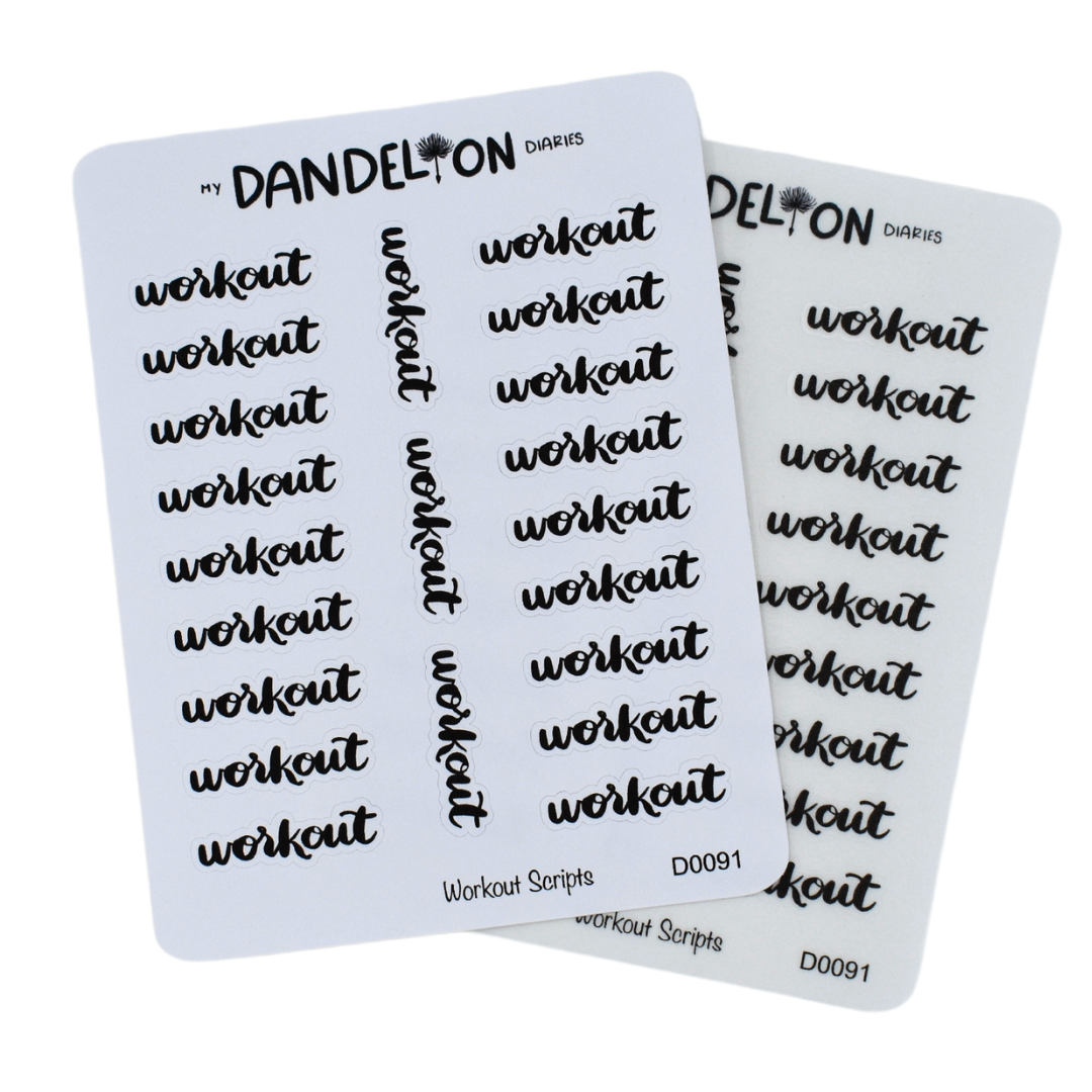 Workout - Handlettering