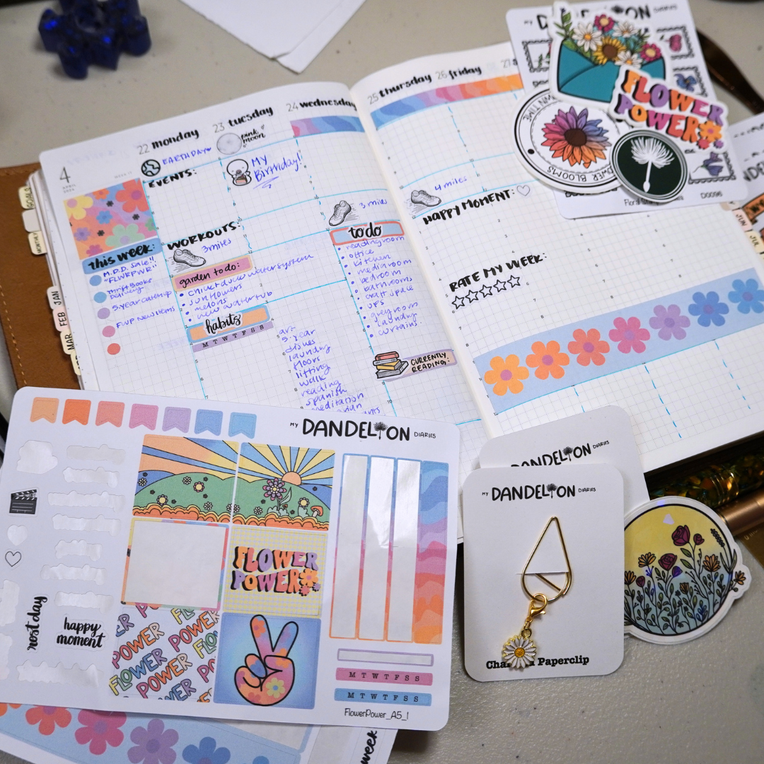 Flower Power A5 Sticker Kit