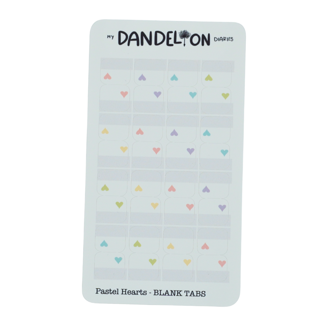 BLANK Mini Planner Tabs (2026 Colors!)