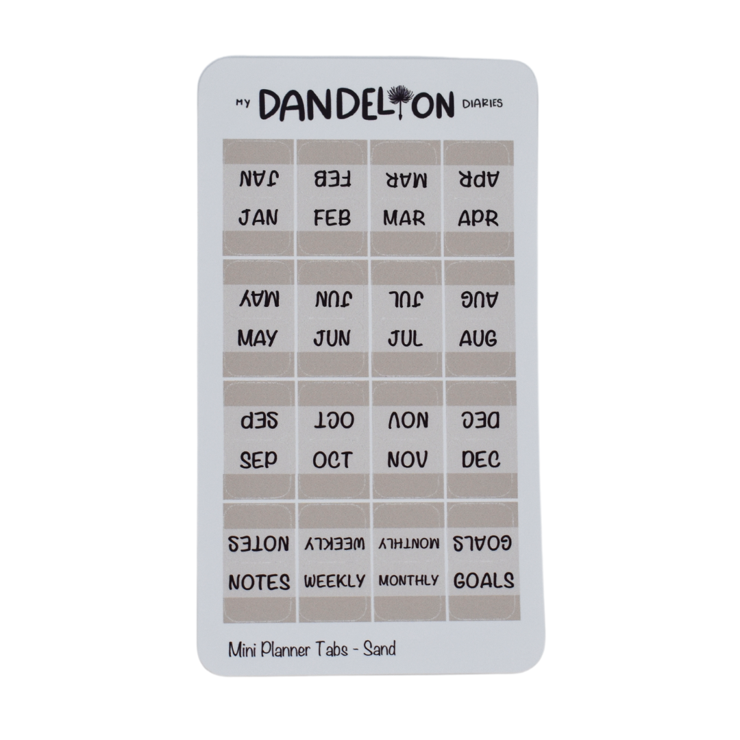 Mini Planner Tabs