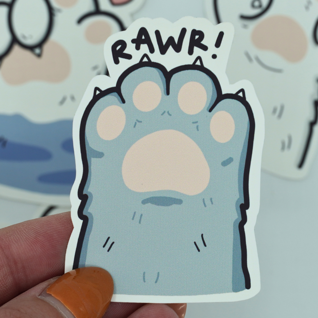 Cat Paw Die Cut Vinyl Stickers