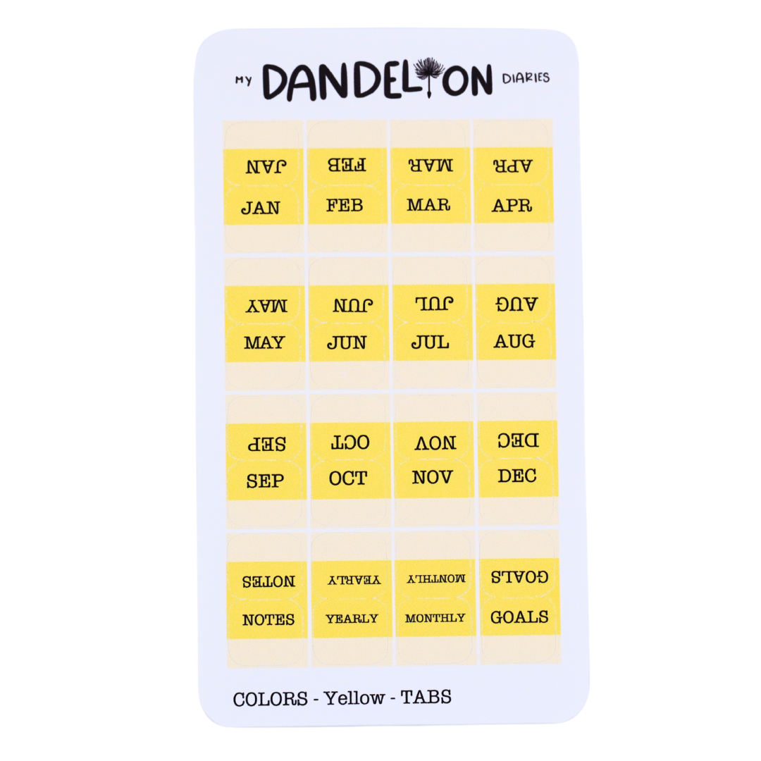 Mini Planner Tabs (New Colors!)