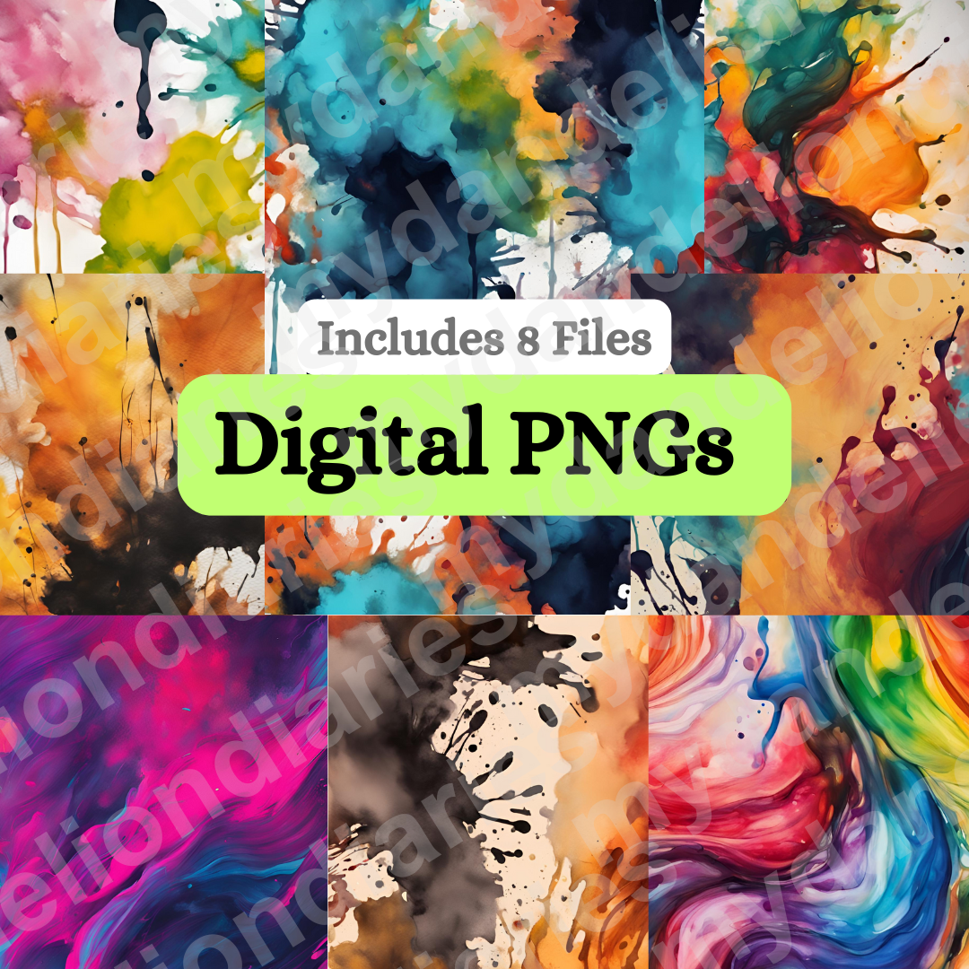 Ink Splatter Patterns - Digital Files