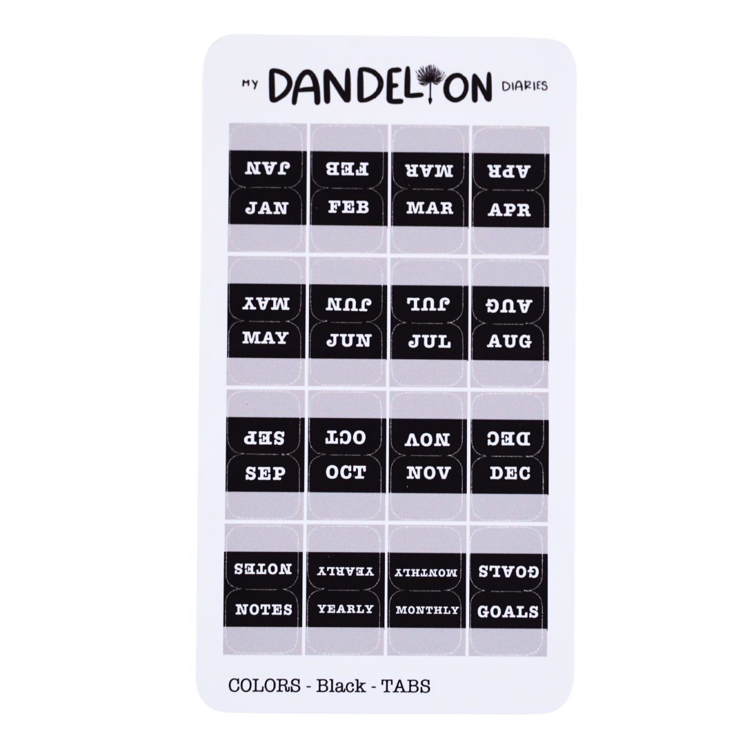 Mini Planner Tabs (New Colors!)