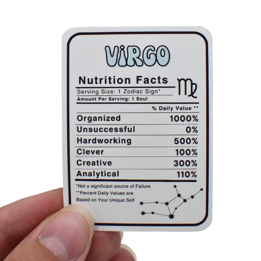 Zodiac Nutrition Label Die Cuts