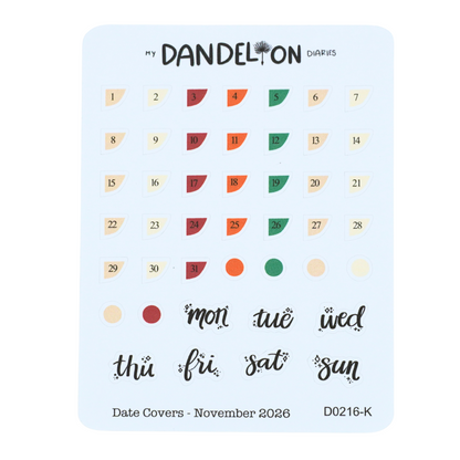 Date Covers - 2026 Collection