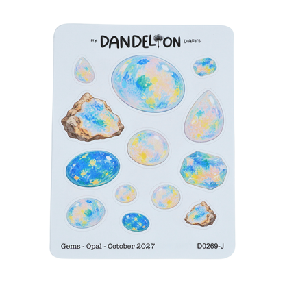 Birth Gemstone Deco Sheets - 2027 Collection