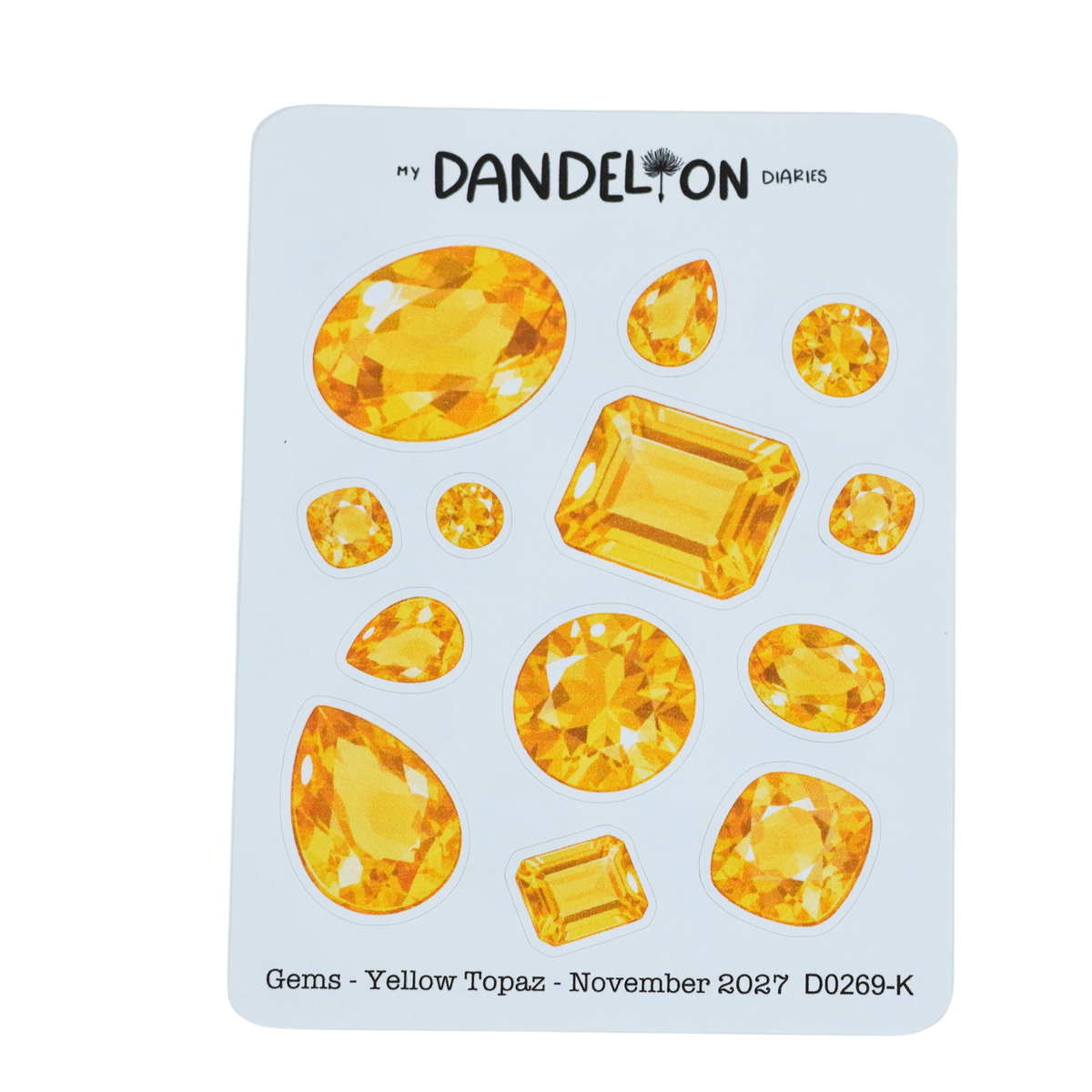 Birth Gemstone Deco Sheets - 2027 Collection