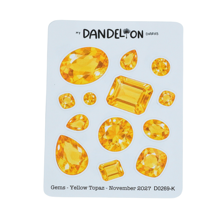 Birth Gemstone Deco Sheets - 2027 Collection