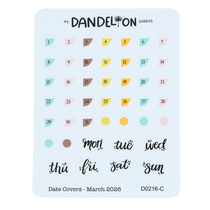 Date Covers - 2026 Collection