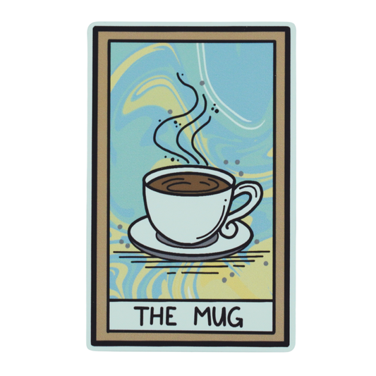 The Mug Tarot Card Die Cut Vinyl Sticker