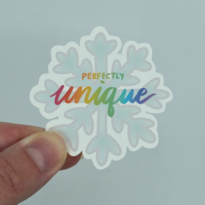Perfectly Unique Snowflake Die Cut Vinyl Sticker