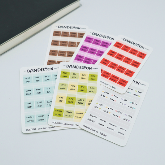 Mini Planner Tabs (2026 Colors!)