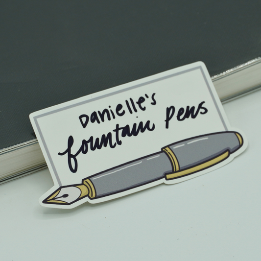 Fountain Pen - Name Label Die Cut