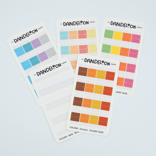 BLANK Mini Planner Tabs (2027 Colors!)