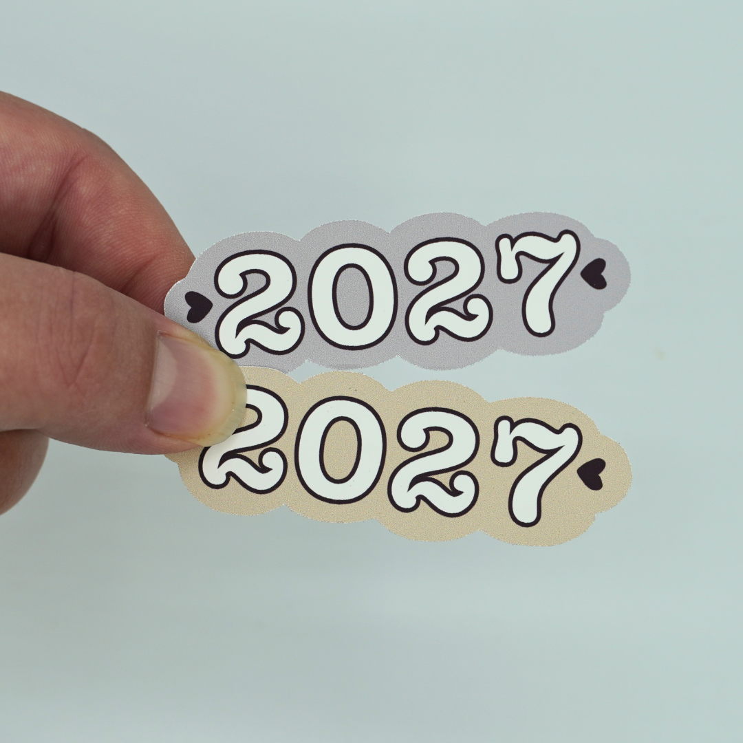 2027 Neutral Die Cut Sticker
