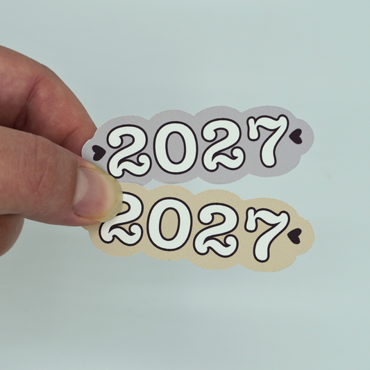 2027 Neutral Die Cut Sticker