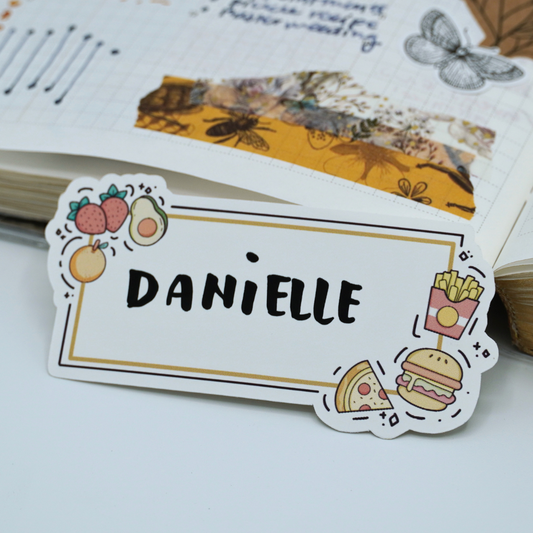 Snacky - Name Label Die Cut