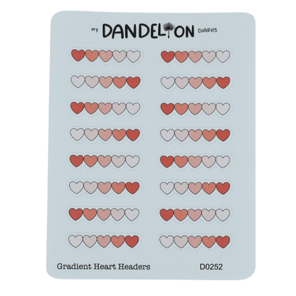 Gradient Heart Headers