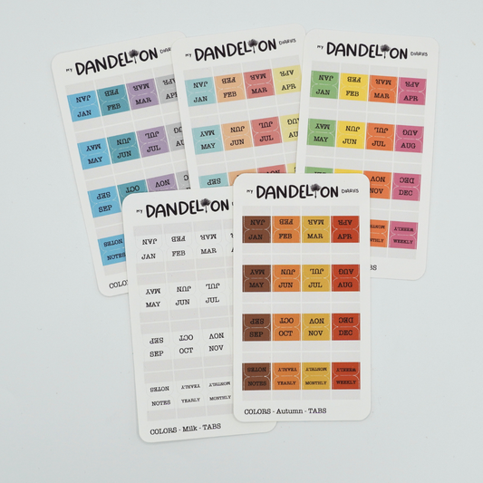Mini Planner Tabs (2027 Colors!)
