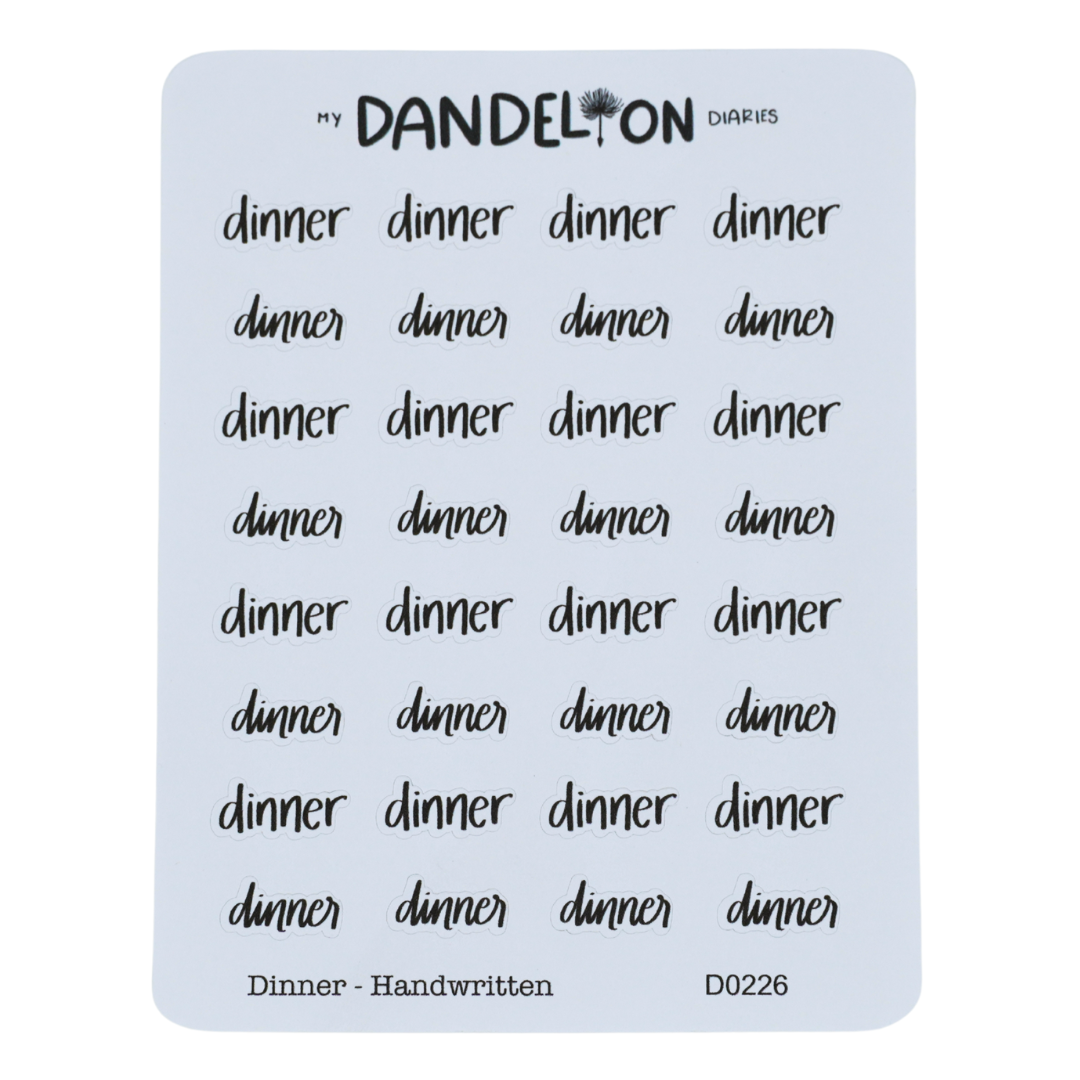 Dinner - Handwritting