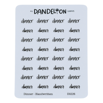 Dinner - Handwritting