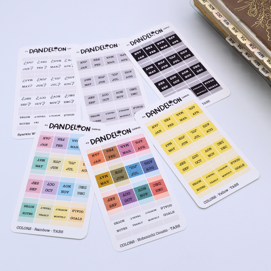 Mini Planner Tabs (New Colors!)